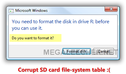 you need to format the disk before you can use it sd card
