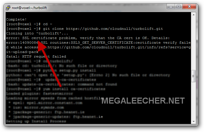 Fixing The Error Ssl Certificate Problem Verify That The Ca Cert Is Ok Error On Linux Megaleecher Net