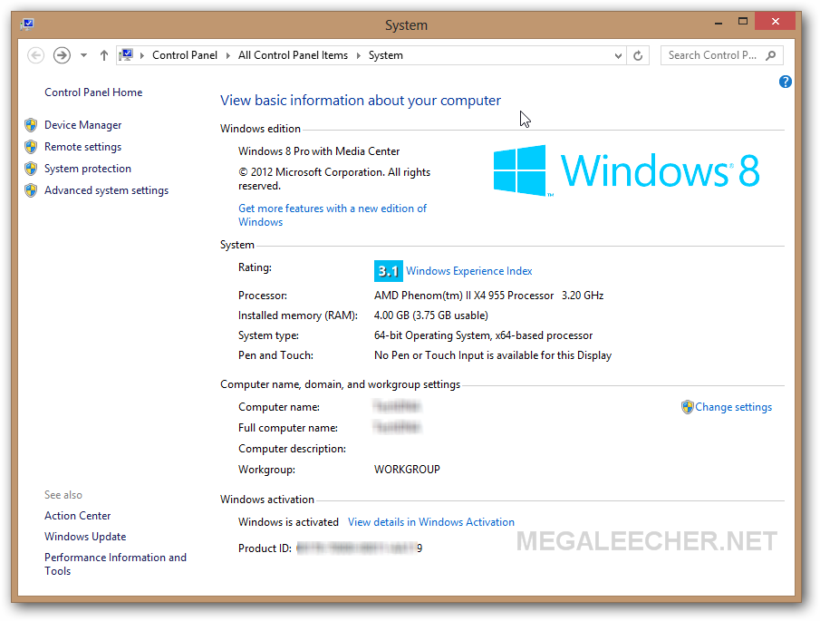 Windows 8 Media Center Activation