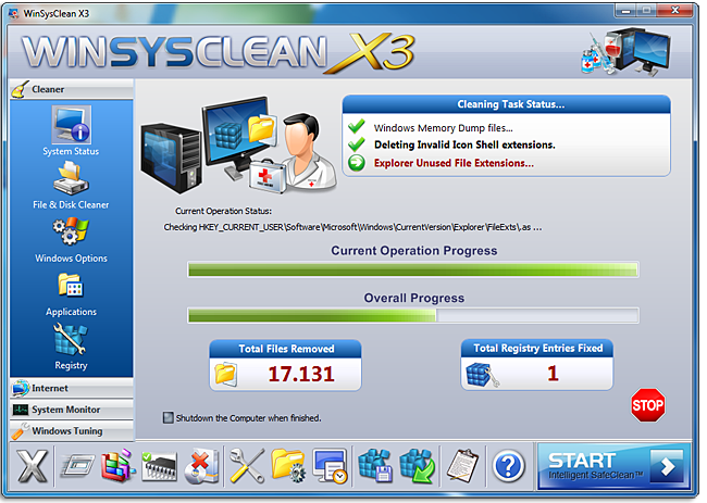 cannot uninstall winsysclean