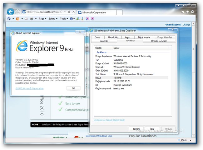 Internet Explorer 9 Beta Free Vista