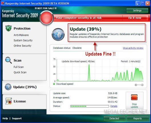 Kaspersky Internet Security 2009 Updating After Hack