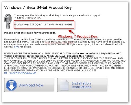 product key windows 7 enterprise