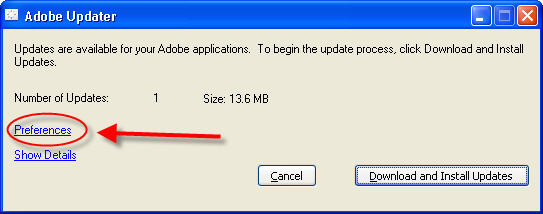 adobe update service disable