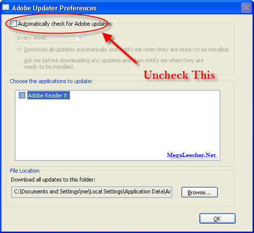 permanently disable adobe acrobat update service