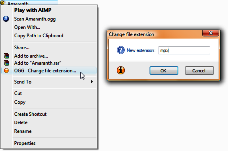 Changing File Extension