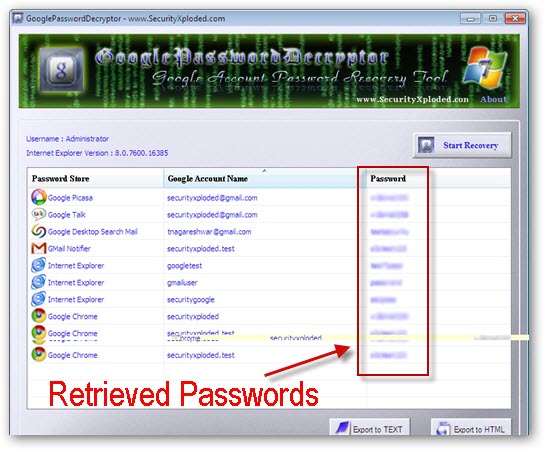 change google passwords