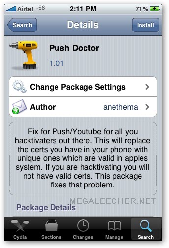 iPhone PUSH Doctor
