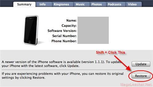 Restore iPhone