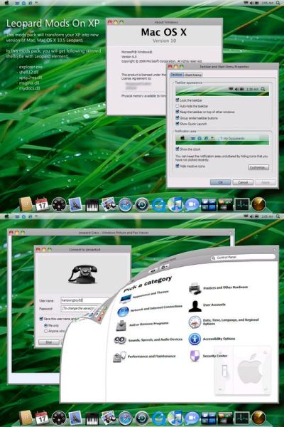 windows xp skin pack mac