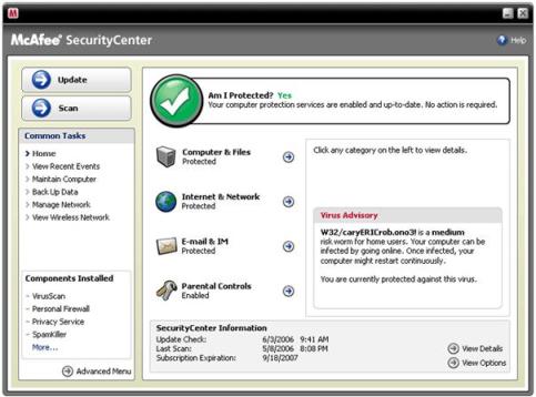 mcafee internet security suite serial