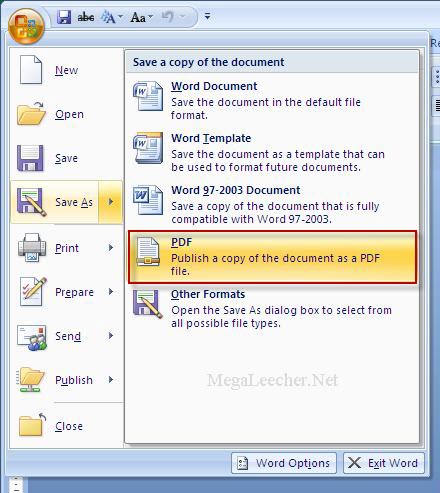 How To Convert And Save Microsoft Office Documents To PDF 