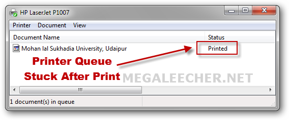 print queue not clearing