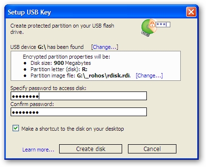 removable disk password protection