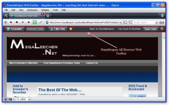 Cross Browser Web Toolbar