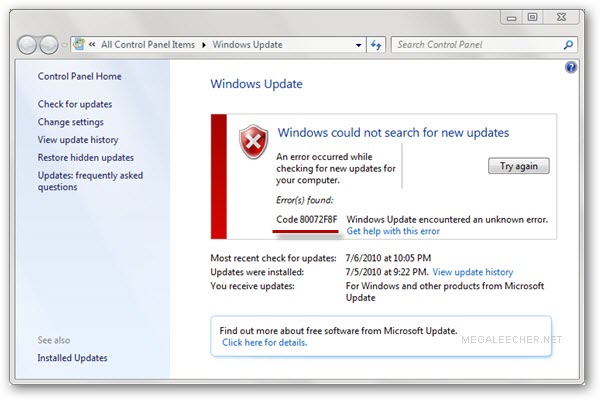 adguard windows update error